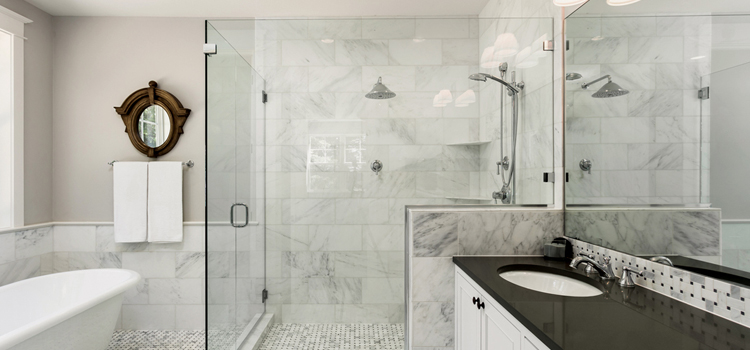 bathroom shower door installation in Lemoore Station