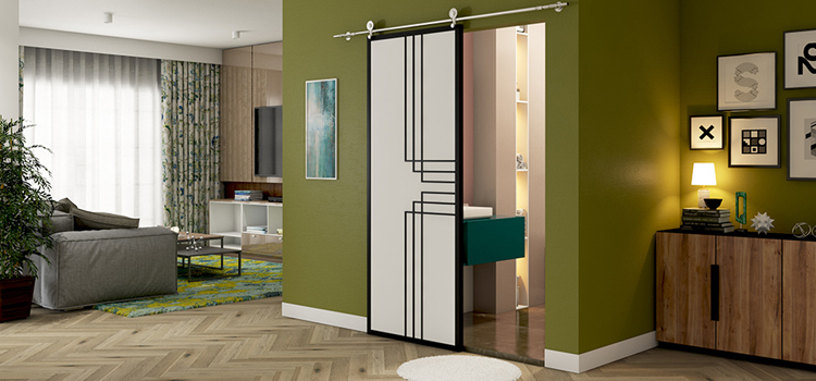 sliding bathroom door installation in Lemoore Station